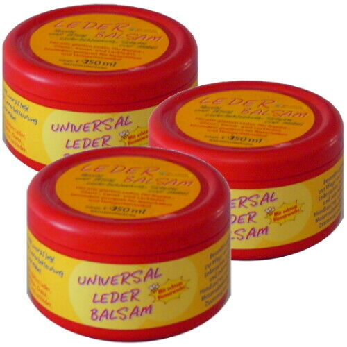 Schuh Lederbalsam Universal Lederpflege mit echtem Bienenwachs 250ml (r) 3er P.