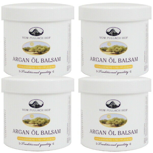 Argan Oil Balm Argan Oil Cream Dry Skin Care from Pullach Hof 250ml Pack of 4. 