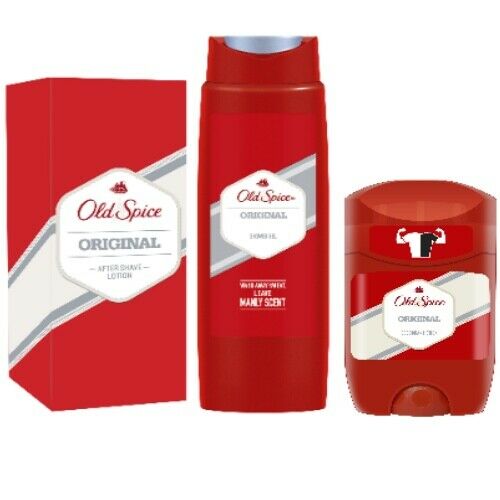 OLD SPICE Original After Shave Lotion + Shower Gel + Deodorant Stick SET OF 3 WoW