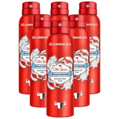Old Spice WOLFTHORN Deodorant Bodyspray 150ml 6er Pack