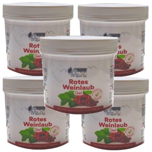 Red vine leaf gel balm gives elasticity, vitality for tired legs 250ml 5x