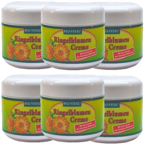 BIO-VITAL Ringelblumen Creme Balsam Haut Pflege Salbe Calendula Extrakt 125ml 6x