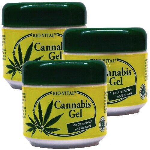 BIO-VITAL Cannabis GEL hemp cream ointment body cream with comfrey 125ml 3-pack