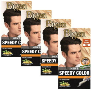 BIGEN Men's Speedy Colour Creme Haarfarbe Haarfärbemittel Dunkelbraun 103 - 4x