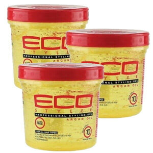 Eco Styler Professional Haar Styling Gel Marokka Argan Öl Maximum Halt 946ml 3x