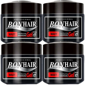 Bonhair Professional Black Series Waxy Gum Haardressing Styling Gel 500ml 4er P