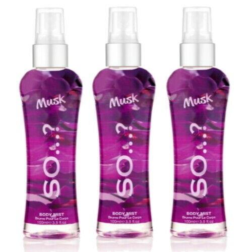 SO...?  MUSK Body Mist Parfum Spray 100 ml 3er pack
