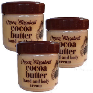 Queen Elisabeth Cocoa Kakao Butter Cream Hand und Körper Creme 500ml 3er Pack