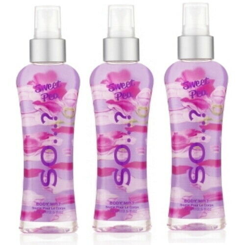 SO...? SWEET PEA Body Mist Perfume Spray 100 ml pack of 3