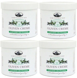 Oliven Öl Creme Tagescreme vom Pullach Hof Schützend Pflegend 250ml 4er Pack