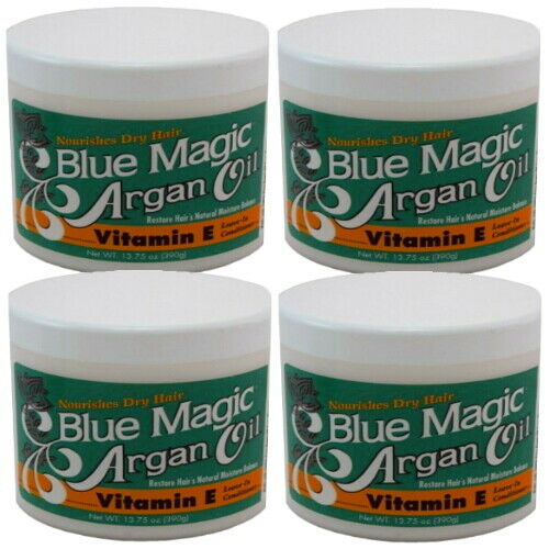 Blue Magic Original Argan Oil Vitamin E Haar Leave In Conditioner 390g 4er Pack