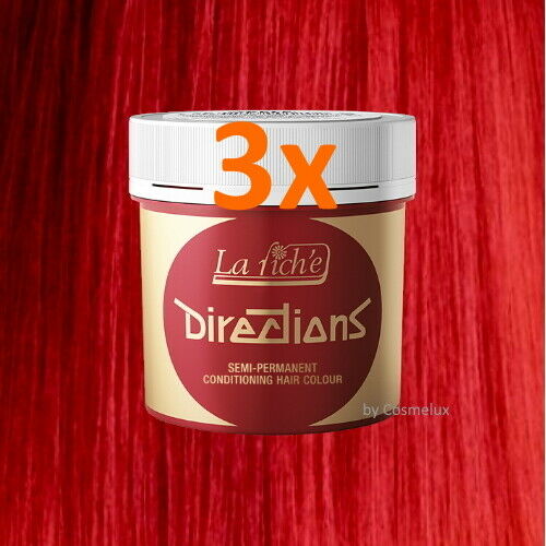 LaRiche Directions Haarfarbe Poppy Red Direktziehende Haartönung 88ml 3er P.