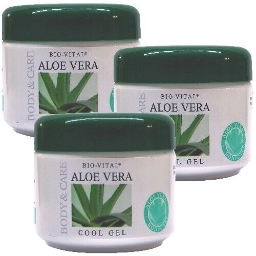 Bio-Vital Aloe Vera COOL Gel spendet Feuchtigkeit Beruhigt Hautpflege 125ml 3er
