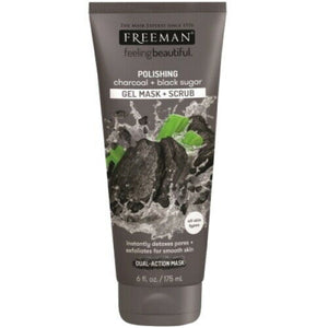 Freeman Charcoal Kohle+Scrub Gel Mask Peeling Maske Große Tube 175ml