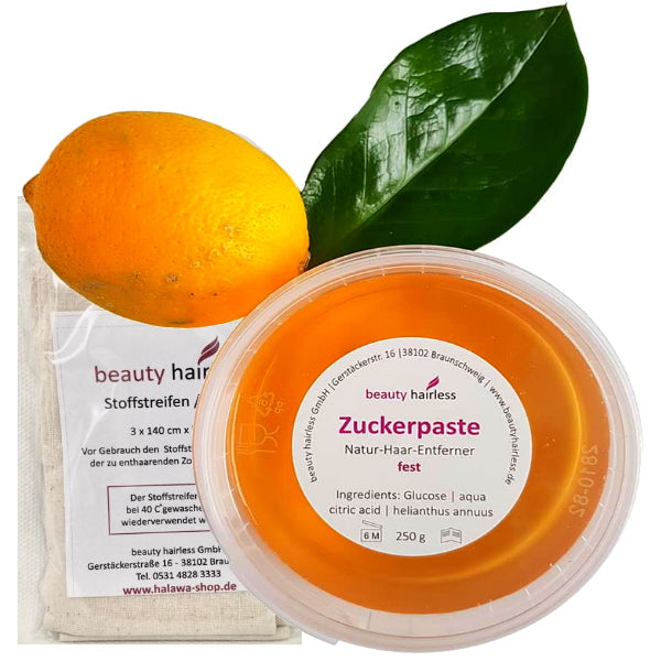 Sugaring Brazilian Waxing 250g fest + Stoffstreifen Natürliche Haarentfernung
