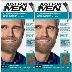 Just for Men Brush-In-Color-Gel für Bart&Schnurrbart Gel Pflege Hellbraun M-25 2er Pack