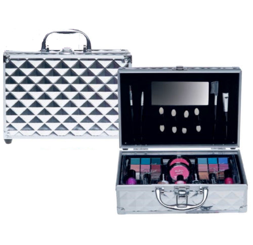 Cosmetic Make-up ALU Case patterned Cosmelux make-up case 42 pieces (e41)