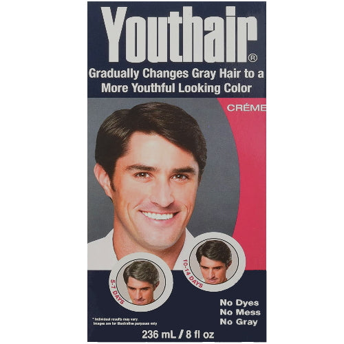 Youthair for Men Hair Color & Conditioner Creme Easy Haarfarbe 236ml